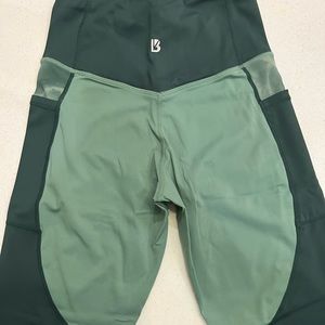 Green color block BuffBunny leggings